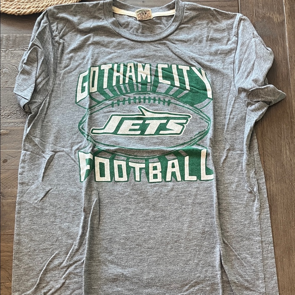 Gray Gotham City Jets Football T-Shirt